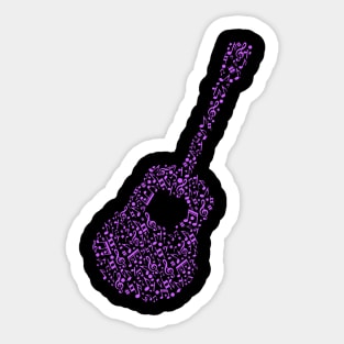 music notes guitar Sticker